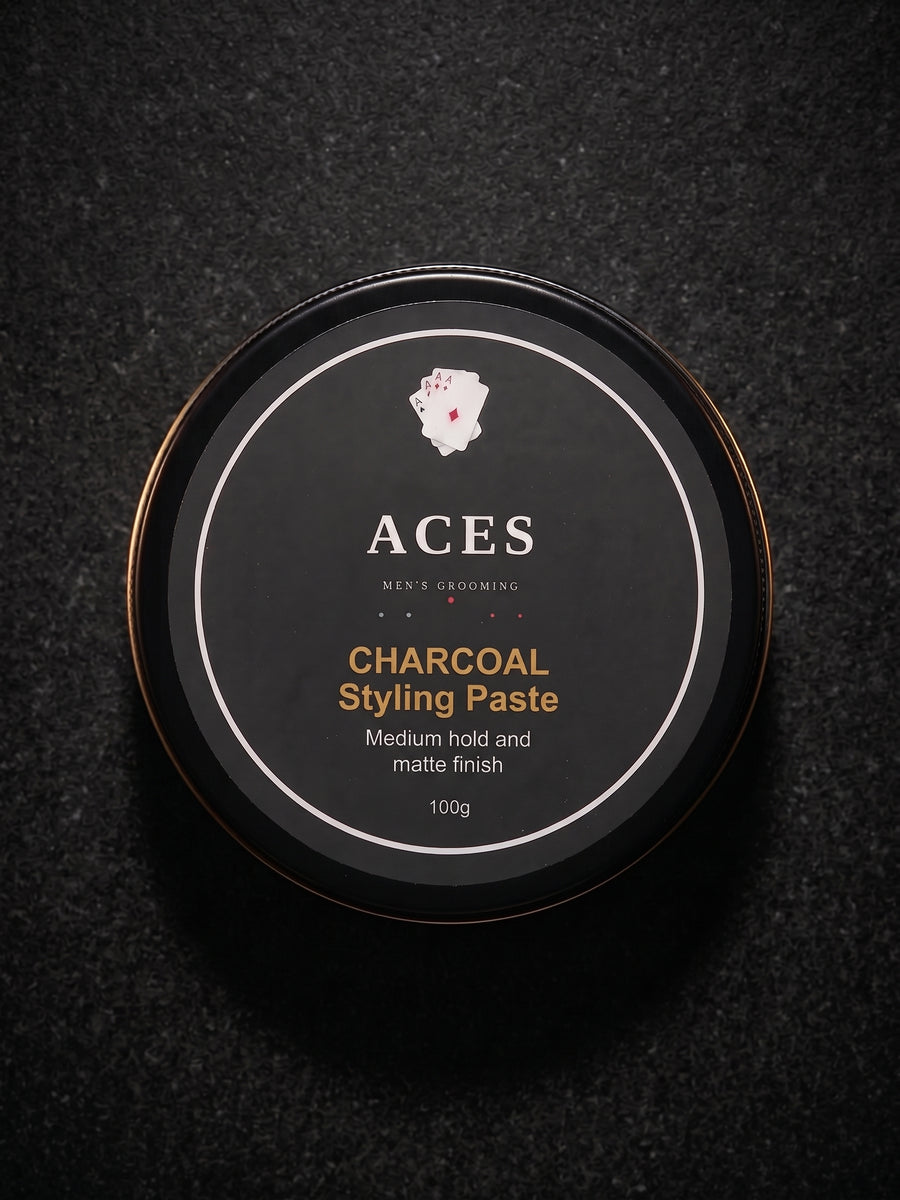 Charcoal Styling Paste — hair | Aces Men's Grooming